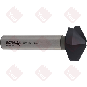 Svasatore HSS A 3 Taglienti 120° DIN347 | Diametro 10,4 Mm, Lunghezza 50 Mm, Gambo 6 Mm, Finitura Lucida | Per Fori Conici E Teste Viti